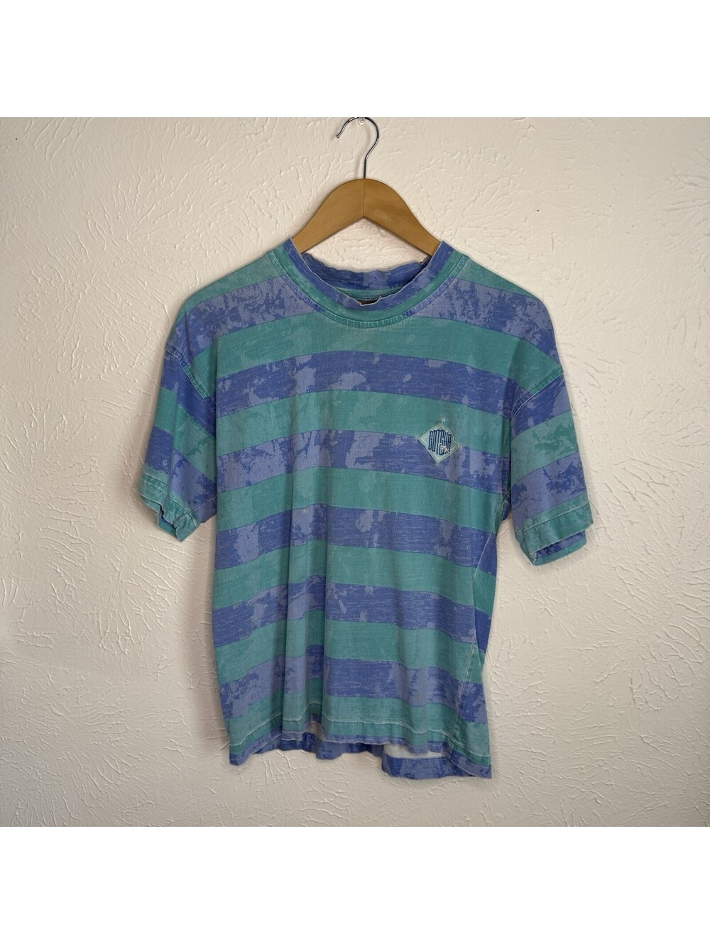 Vintage Gotcha T-Shirt Mens Small Single Stitch Stripes Surf Skate Thrashed